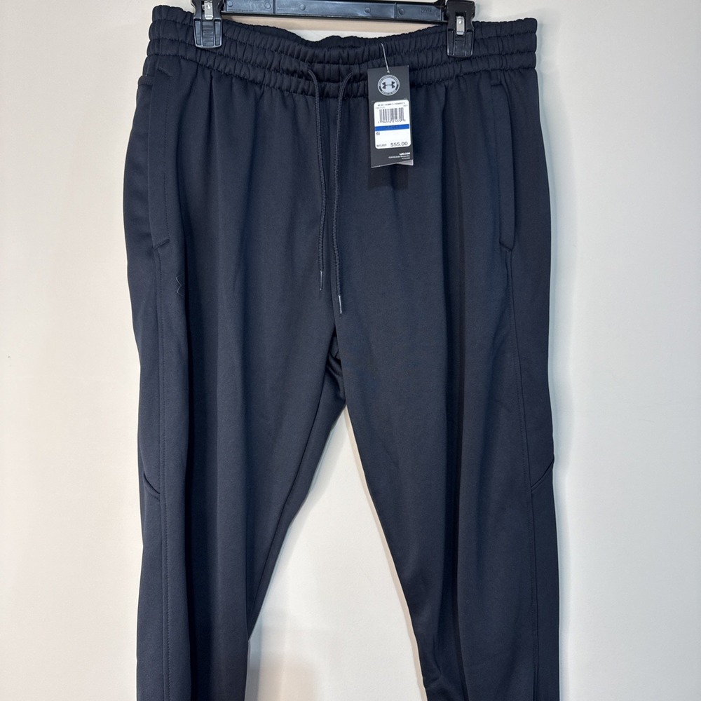 Mens Under Armour Black Elastic Waist Joggers Tappered Size XL NWT‎ #030 - Picture 10 of 10
